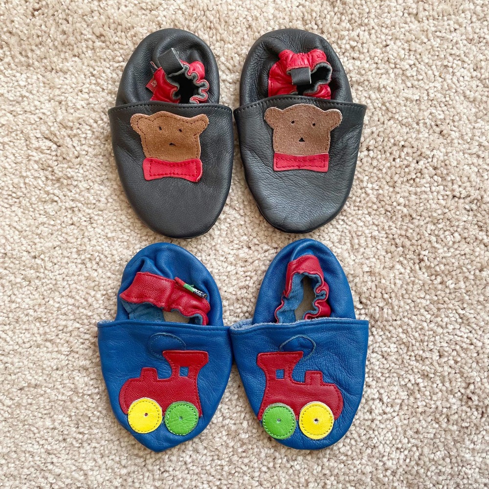 Bundle of 2 Pair Tender Toes Leather Baby Shoes
